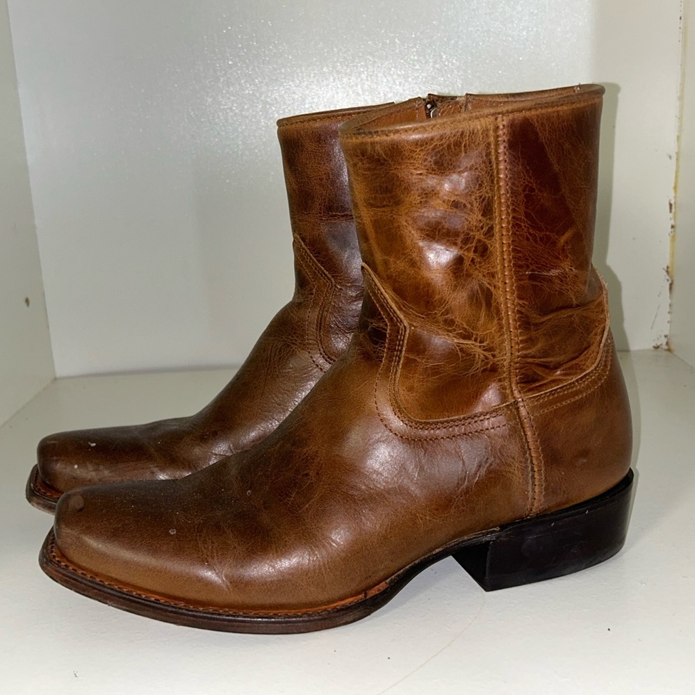 Moonshine Spirit Men’s 8” Zipper Western Boots - Square Toe - Men’s 9.5